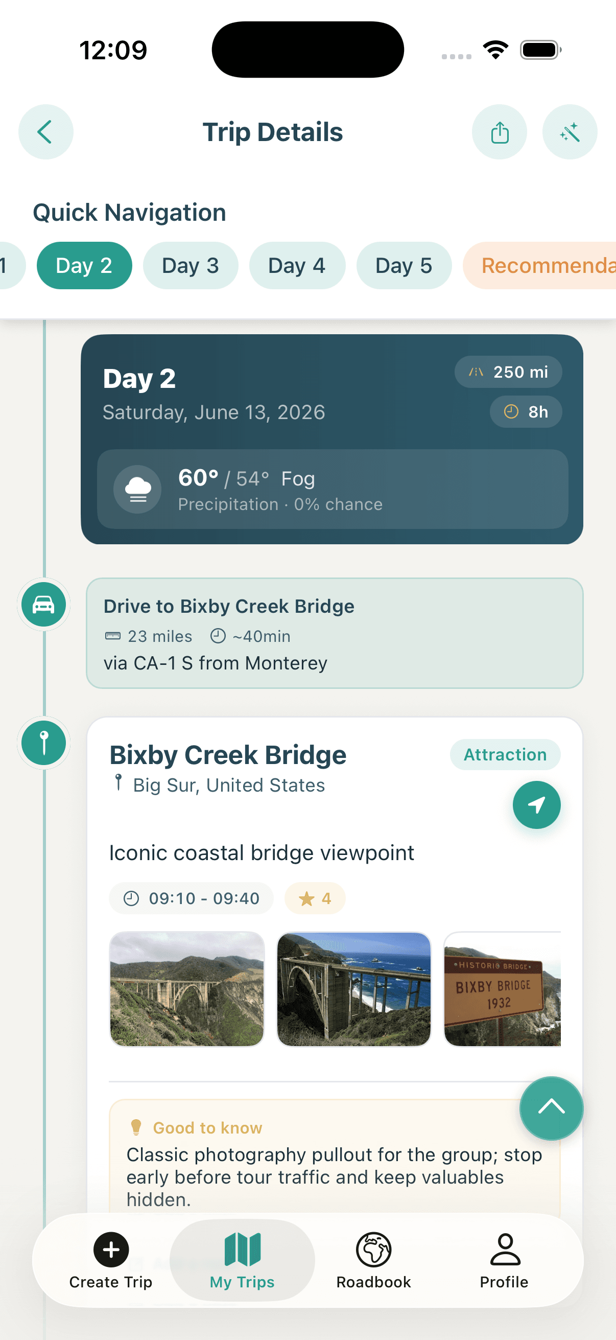 HitTheRoad app screen 2